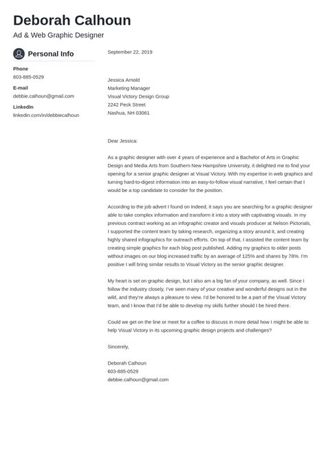 graphic designer cover letter examples