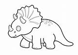 Dinosaur Coloring Cartoon Triceratops Pages Kids Drawing Printable Print Funny Rex Drawings Baby Cute Raptor Dinosaurs Colorpages 4kids Visit Colouring sketch template