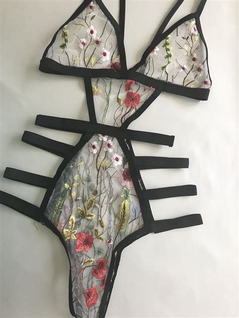 banded and sheer embroidered floral lingerie inspiration picture only