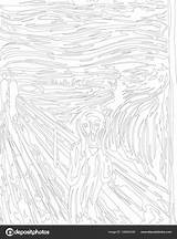 Scream Munch Edvard 1893 Rawpixel sketch template