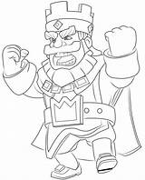 Clash Royale Coloring King Angry Colorear Pages Clans Rey Ausmalbilder Coloriage Enojado Drawings Visit Bg Google sketch template