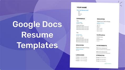 create  college resume template  google docs