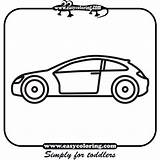 Car Cars Coloring Five Easy Simple Print sketch template