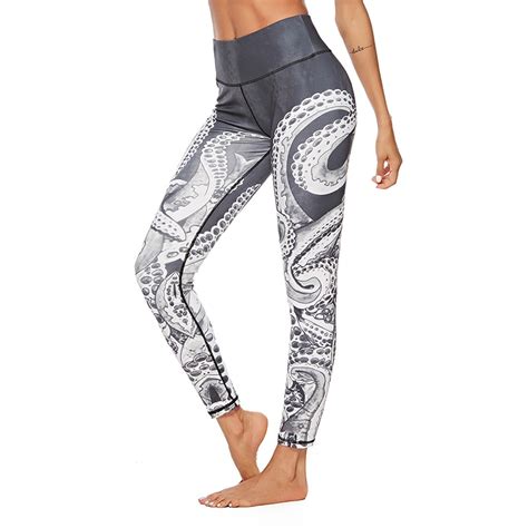new women stretch printed pant sexy fitness leggings high waist