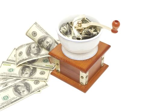 making money stock photo image  green grinder bill