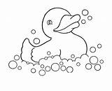 Coloring Duck Rubber Bubbles Ducky Playing Pages Netart Kids Family Sheets sketch template