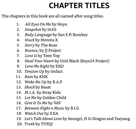 chapter titles unitedkpop