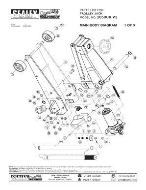 sealey trolley jack parts diagram fill  sign printable template