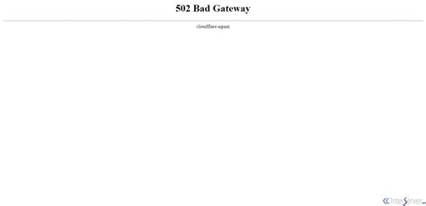 How Can I Solve 502 Error Bad Gateway From Cloudflare