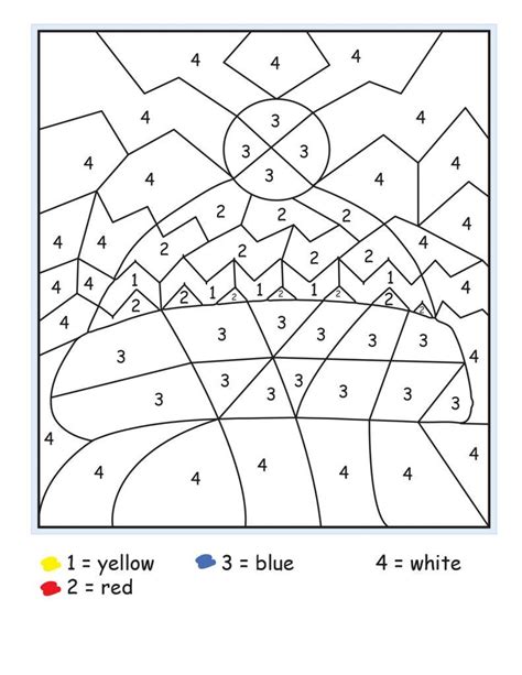 color  number math  coloring coloring pages kids