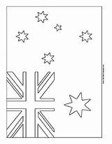 Flag Australian Australia Coloring Flags Pages Printable Colouring Para Bandera Colorear Kids Crafts Allfreeprintable Drawing Template Blank Animals Drapeau Preschool sketch template