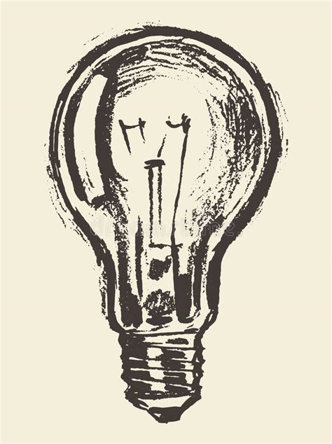 drawn light bulb idea concept vintage vector stock vector