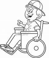 Wheelchair Illustration 123rf Clipart Boy Coloring Pages People sketch template