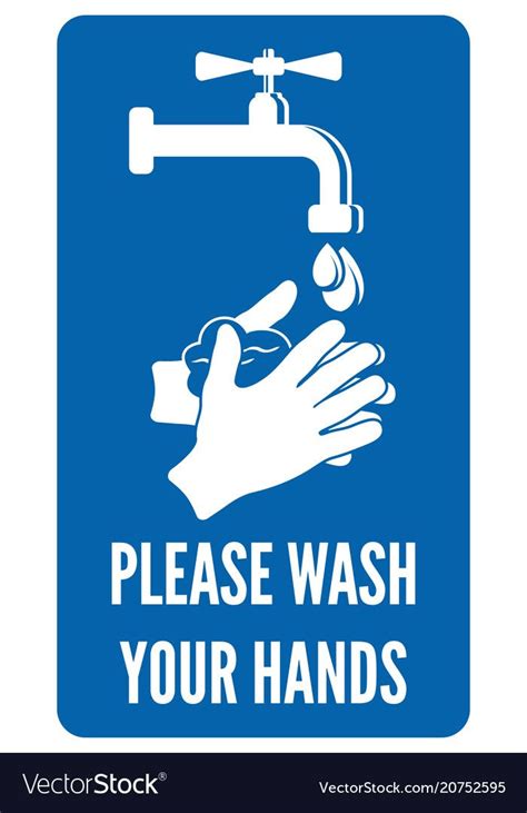 vector illustration    wash  hands sign