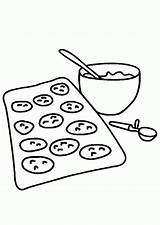 Coloring Cookies Pages Popular Coloringhome Baking sketch template