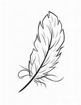 Feather Drawing Simple Easy Feathers Draw Sketch Drawings Tattoo Getdrawings Visit sketch template