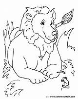 Lion Coloring Mouse Lamb Pages Getcolorings Getdrawings Colouring Color Colorings sketch template