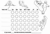 Chart Behavior Charts Panda Kung Fu Coloring Colouring Behaviour Sticker Printable Weekly Rewardcharts4kids sketch template
