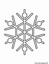 Coloring Stencil Snowflake Pages Printable sketch template