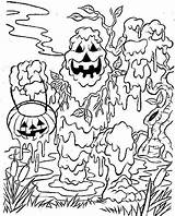 Monstre Scary Monstruos Miedo Monstres Boue Compagnie Fiestas Paginas Cie Pumpkins Coloringhome sketch template