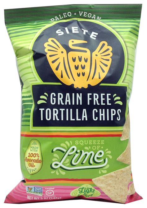 Siete Foods Grain Free Tortilla Chips 5 Oz Sprinkle Of Sea Salt In