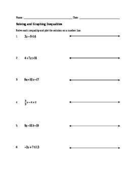 worksheet solving linear inequalities   frills math practice