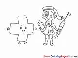 Syringe Nurse Colouring Coloring Pages Sheet Title sketch template