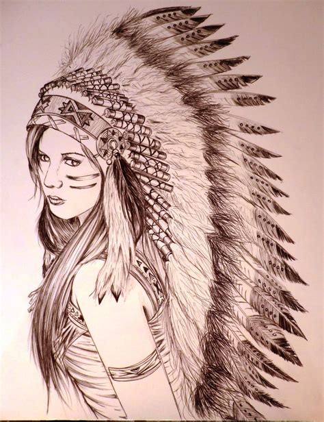 Native American Easy Drawings American Indian Native Drawing Draw Easy