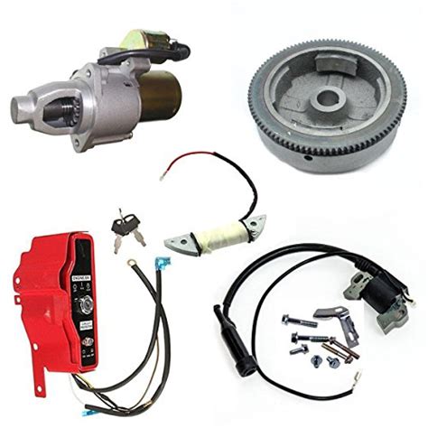 powersportspro electric start kit starter motor flywheel key switch honda charing coil ignition