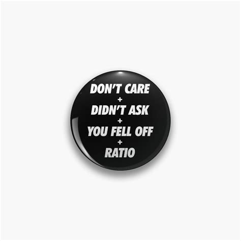 dont care didnt   fell   ratio meme pin  sale