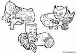 Pj Masks Coloring Catboy Gekko Cars Owlette Pages Disney Printable Print Color sketch template