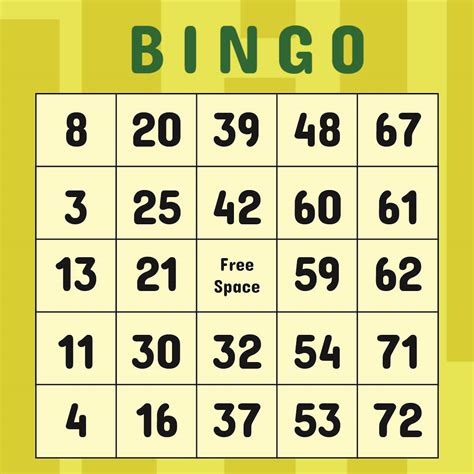 classic bingo cards    printables printablee
