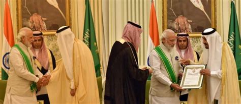 prime minister narendra modi conferred saudi arabia s