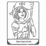 Coloring St Saints Saint Catholic Joan Arc Books Nicholas Rosary Benedict Pages Kids Heavenly Friends sketch template