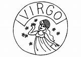 Coloring Zodiac Pages Virgo Sign Signs Kids Taurus Comments sketch template