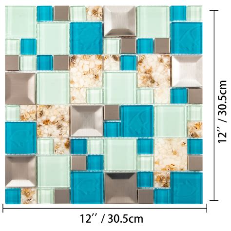 Glass Backsplash Tile Mosaic Tile Peel And Stick Tile For
