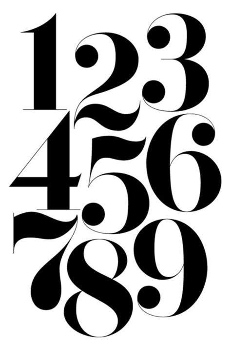 numbers font fonts pinterest