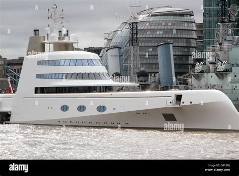 london uk  september    million dollar superyacht  stock photo royalty