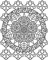 Coloring Abstract Pages Mandala Printable sketch template