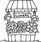 Flower Shop Coloring Clip Clipart Stand Drawing Store Book Cliparts Cute Floristry Floral Globe Library Collection Transparent Webstockreview Sweetclipart Colored sketch template