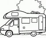 Coloring Pages Truck Car Vehicles Colouring Kids Trucks Camping House Printable sketch template