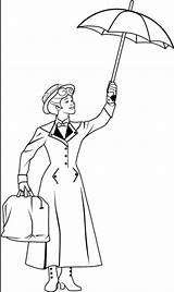 Poppins Mary Coloring Pages Umbrella Disney Kids Sheets Colouring Coloriage Color Printable Dessin Print Book Printables Sheet Google Imprimer Adults sketch template