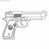 Handgun Xcolorings Pistol Kopale 58k sketch template