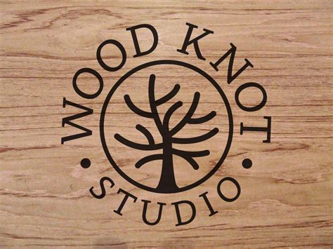logo design  wood knot studio yoder design