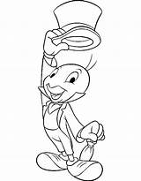 Grillo Parlante Pinocchio Disegnidacolorareonline Cricket Jiminy sketch template