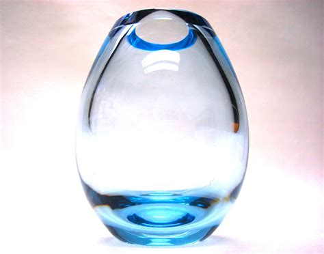 On Sale Danish Modern Holmegaard Art Glass Pear Vase By Per Lutken 55