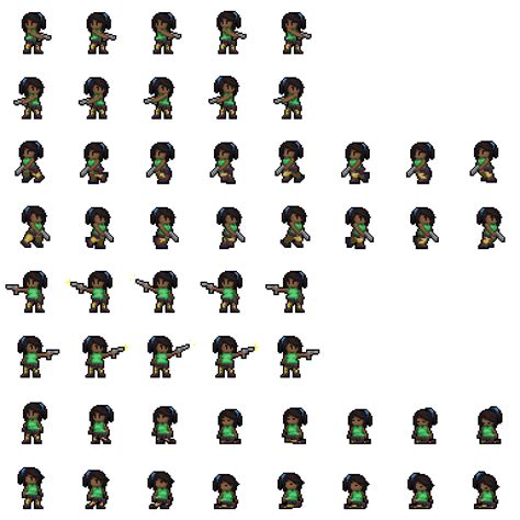 Pixel Character With Gun