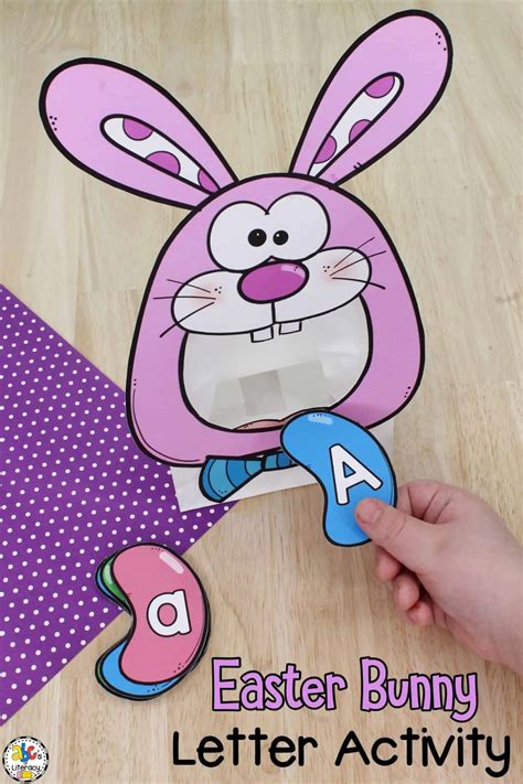 easter bunny letter recognition activity   letter recognition