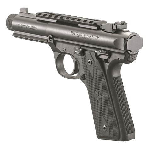 ruger mark iv  tactical semi automatic lr  threaded barrel  rounds