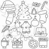 Christmas Digital Elements Stamps sketch template